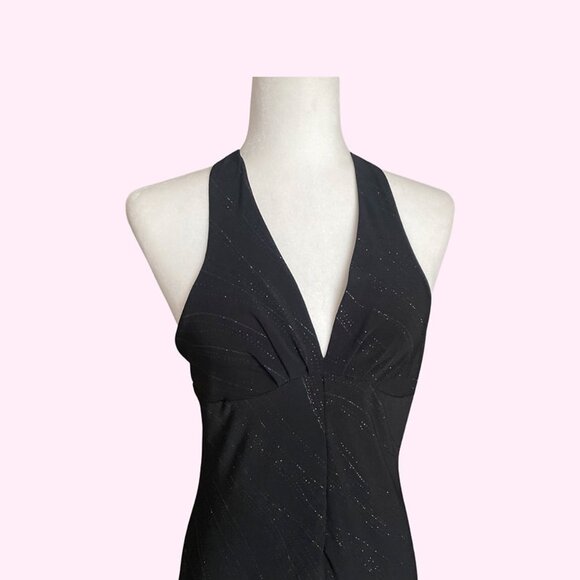 Sparkly Black Mariposa Halter Dress ๐ค - Picture 7 of 8